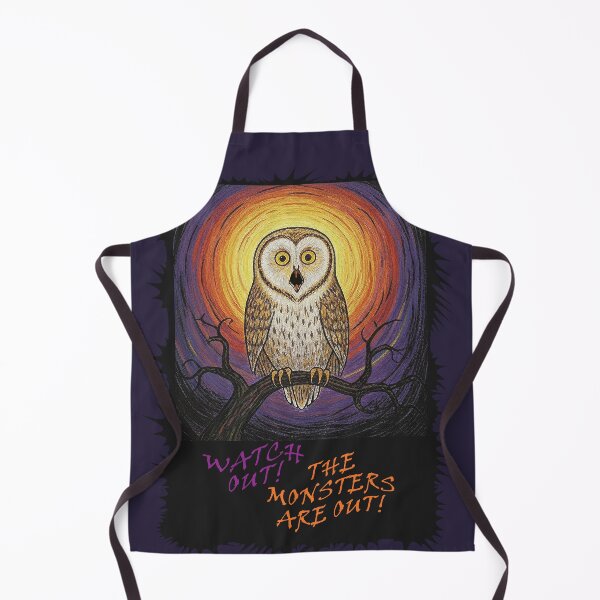 Item preview, Halloween, owl screaming: Watch out, the monsters are out! designed and sold by Mevissart.