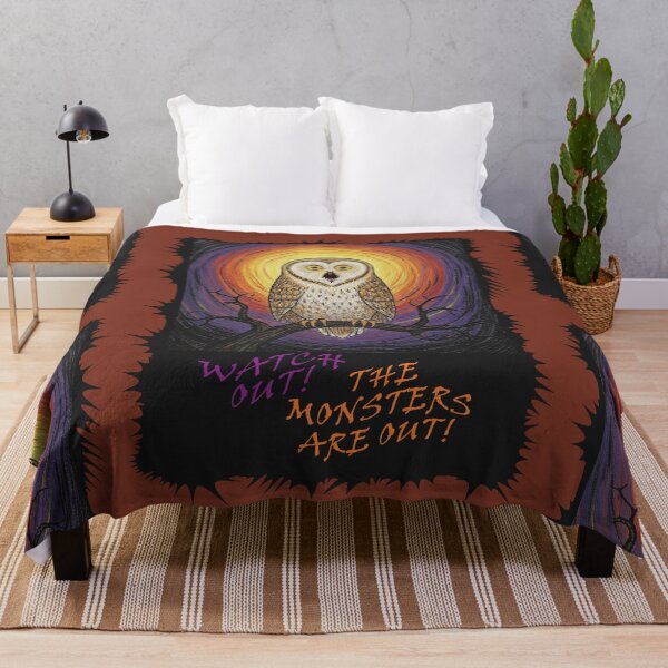 Item preview,  Halloween, owl screaming: Watch out, the monsters are out! designed and sold by Mevissart.