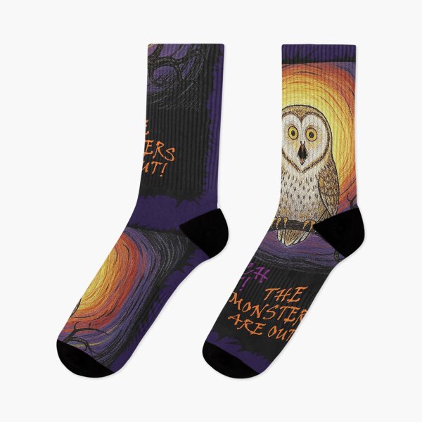 Item preview,  Halloween, owl screaming: Watch out, the monsters are out! designed and sold by Mevissart.