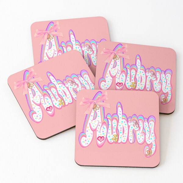 Item preview, Aubrey Name - Kawaii Pastel flowers, sprinkles and pink bow. Top 10 best personaIized custom name gift ideas for girls and women named Aubrey designed and sold by Artonmytee.