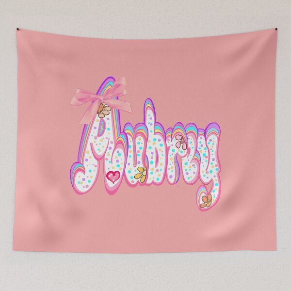 Item preview, Aubrey Name - Kawaii Pastel flowers, sprinkles and pink bow. Top 10 best personaIized custom name gift ideas for girls and women named Aubrey designed and sold by Artonmytee.