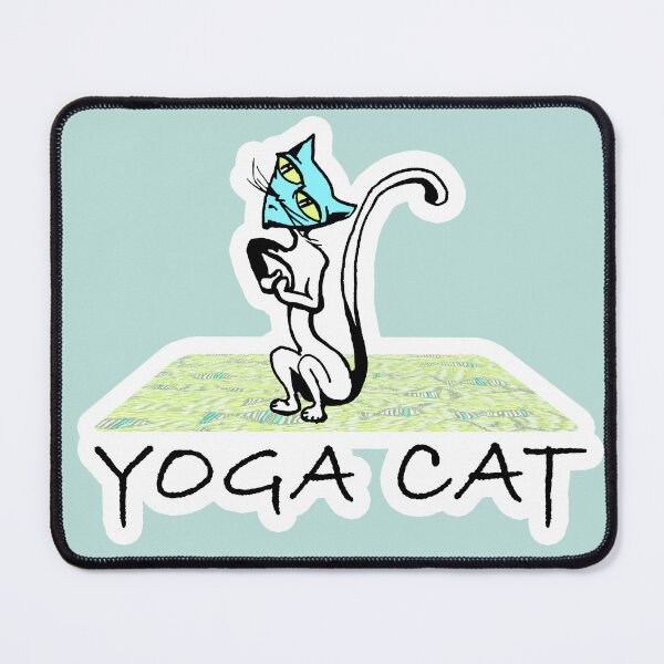 Item preview, Yoga Cat on a woven rug for yogalovers designed and sold by Mevissart.
