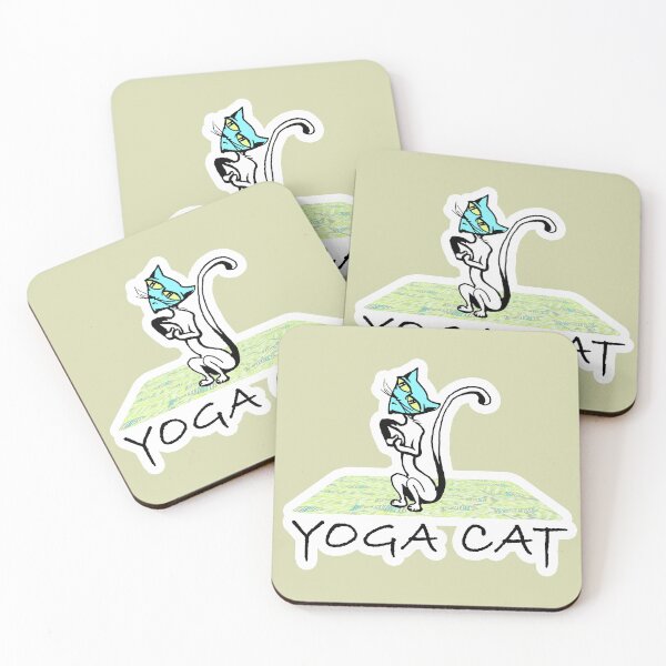 Item preview,  Yoga Cat on a woven rug for yogalovers designed and sold by Mevissart.