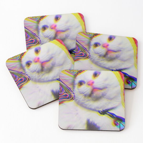 Item preview, Vaporwave Karl Von Carlson Cat  designed and sold by Cat Haven & Rescue .