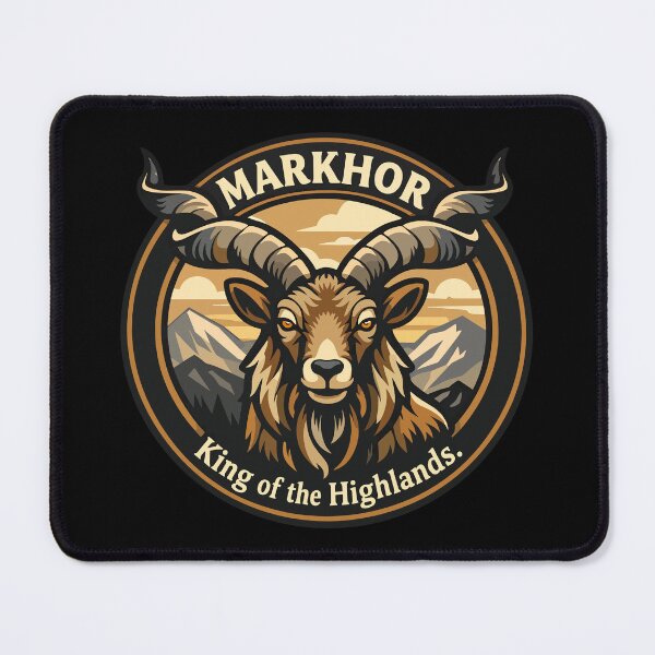Item preview, Markhor Highland King Badge designed and sold by WildlifeInc.