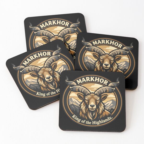 Item preview, Markhor Highland King Badge designed and sold by WildlifeInc.