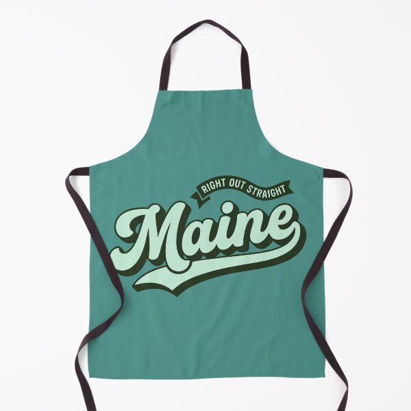 Item preview, Maine Right Out Straight Retro 70s Baseball Script Vector designed and sold by Cozy-Old-Pub.