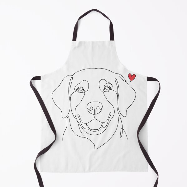 Item preview, Minimalist Golden Retriever Line Art with Red Heart designed and sold by MrHamsterDesigns.