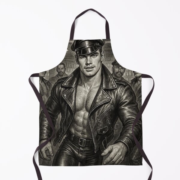 Item preview, Vintage Gay Leather Legends Berlin Bikers "Come Here" Tom of Finland Tribute Gay Pride Graphic Design designed and sold by ItsAKinkThing.