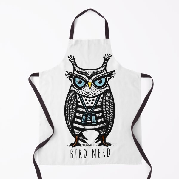Item preview, Bird Nerd Linocut Black & White  designed and sold by MsBrillMakes.