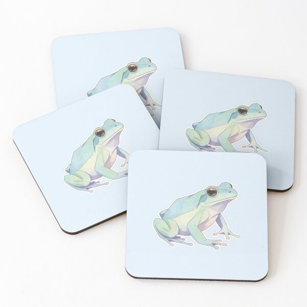 Item preview, Ice Blue Frog – Elegant Frog Sticker for Minimalism Lovers designed and sold by bsbd-action.