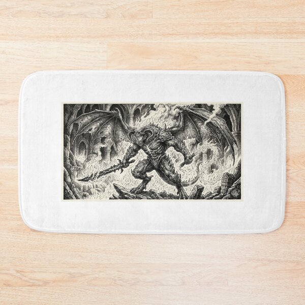 Item preview, Ancient Shadow Demon – Fire and Darkness Line Art designed and sold by furrydrool.