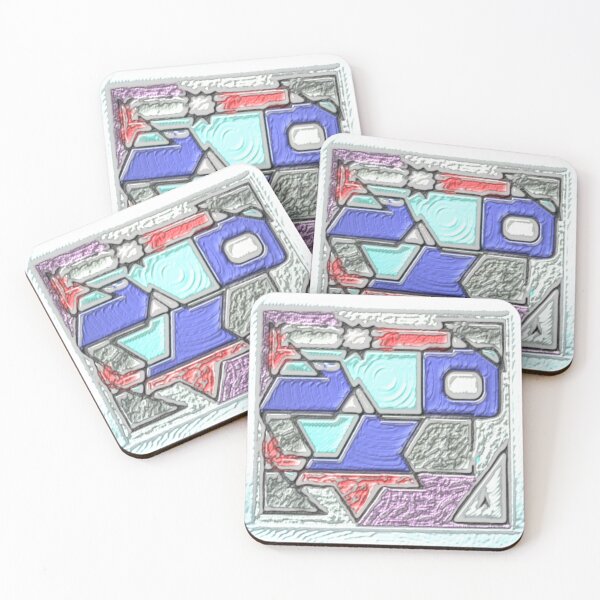 Item preview, modern mosaic flow basic hsl alpha colorful geometric abstract design designed and sold by SmashingDeals.