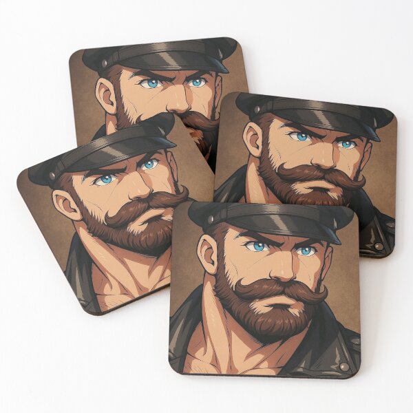 Item preview, Gay Retro Anime Vintage Leather Biker Colorsplash Tom of Finland Tribute Leather Pride Graphic Design designed and sold by ItsAKinkThing.