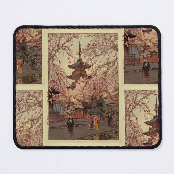 Item preview, Glimpse of Ueno Park by Yoshida Hiroshi : serene spring Japanese poster designed and sold by artofuniverse.