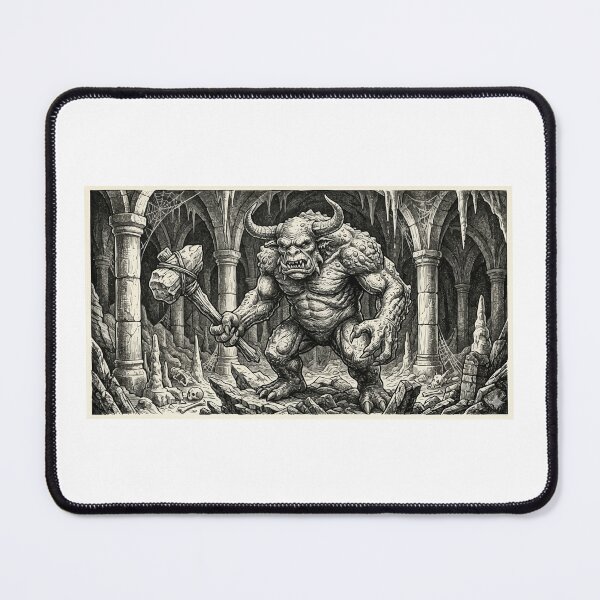 Item preview, Ancient Cave Troll – Dark Fantasy Line Art designed and sold by furrydrool.