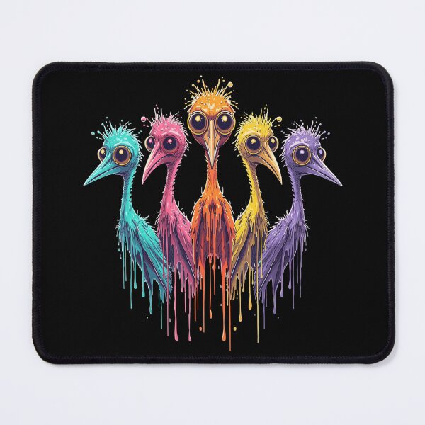 Item preview, Color Drip Birds Street Art – Neon Pop Surreal Creatures Illustration designed and sold by PLUSHIWORLDtm.