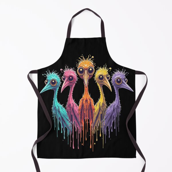 Item preview, Color Drip Birds Street Art – Neon Pop Surreal Creatures Illustration designed and sold by PLUSHIWORLDtm.