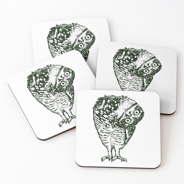 Item preview, Linocut Owl, Dark Academia, Folk Art Bird, Forestcore, Goblincore, Nature Lover Witchy Gift designed and sold by toongstudio.