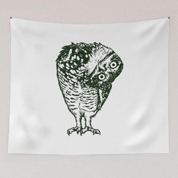 Item preview, Linocut Owl, Dark Academia, Folk Art Bird, Forestcore, Goblincore, Nature Lover Witchy Gift designed and sold by toongstudio.