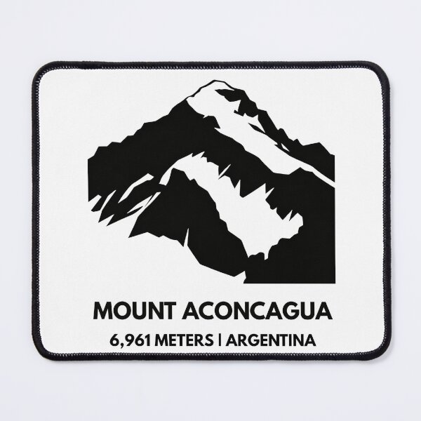 Item preview, Aconcagua Summit - Sentinel of Stone Minimalist Silhouette designed and sold by Path&Peak.