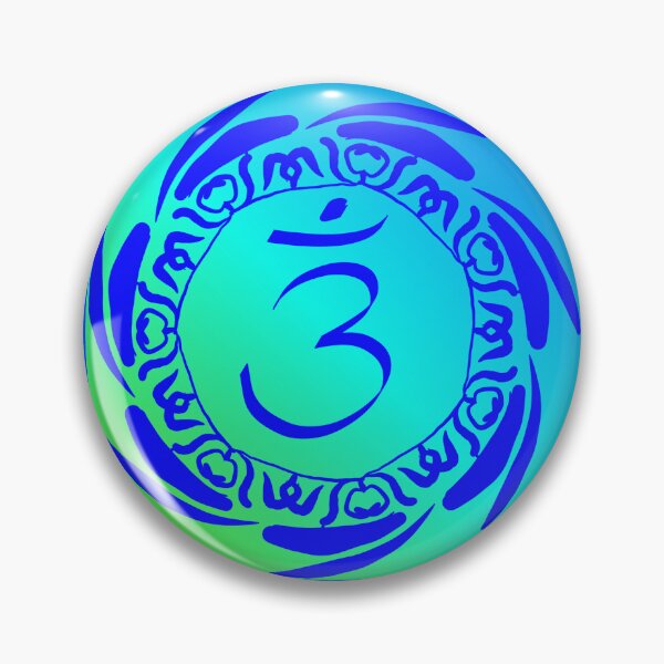Item preview, Blue Om Symbol Mandala | Spiritual Aum Meditation Gradient Art designed and sold by GiftzCircle.