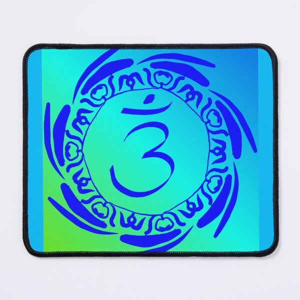 Item preview, Blue Om Symbol Mandala | Spiritual Aum Meditation Gradient Art designed and sold by GiftzCircle.