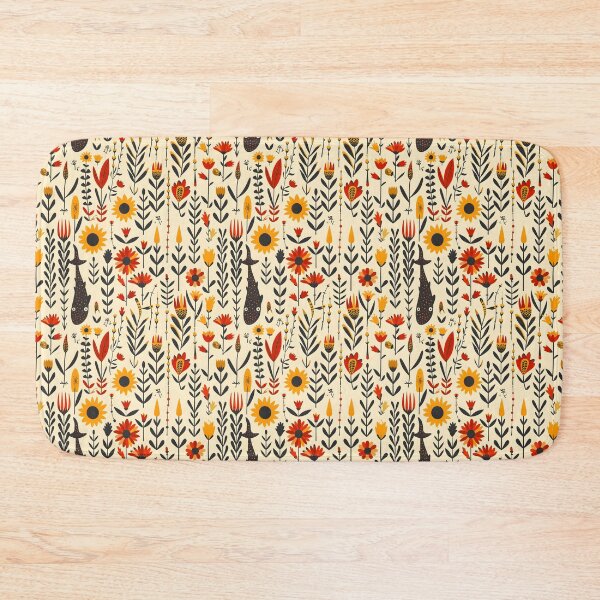 Item preview, Scandinavian Folk Art, Floral Shark Pattern designed and sold by xiao xuans.