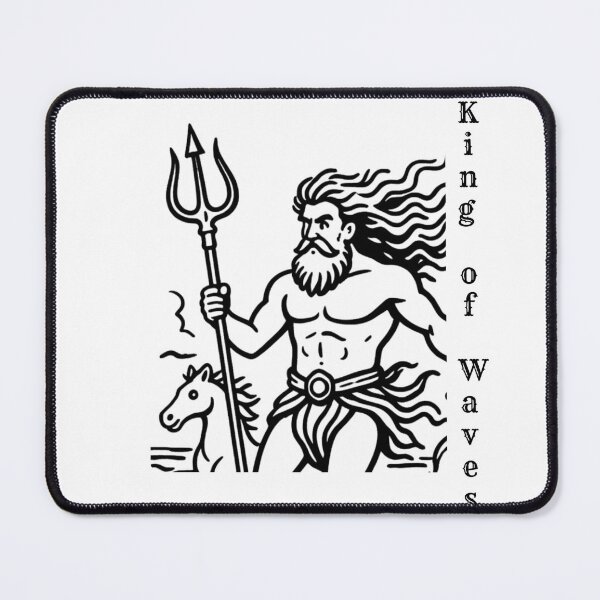 Item preview, Poseidon King of Waves, Greek Mythology Sea God Design, Ocean Power Graphic Tee, Trident God Artwork designed and sold by hknshop.