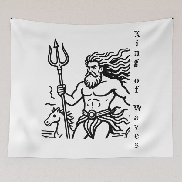 Item preview, Poseidon King of Waves, Greek Mythology Sea God Design, Ocean Power Graphic Tee, Trident God Artwork designed and sold by hknshop.