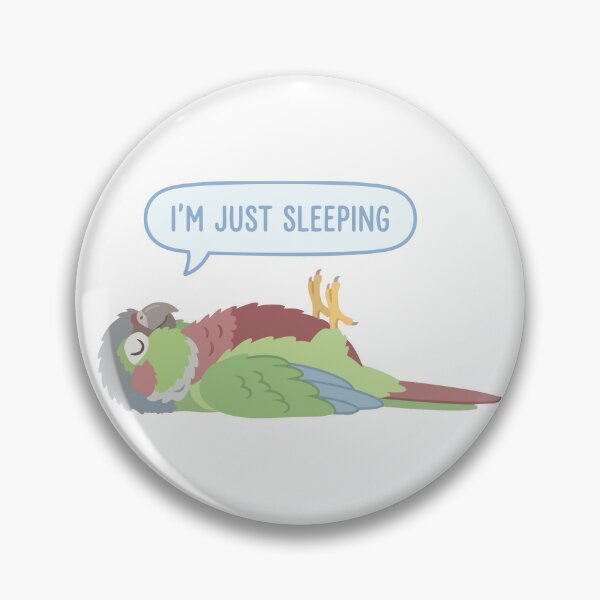 Item preview, Just Sleeping Funny Green Cheek Conure On Back designed and sold by Petzzz.