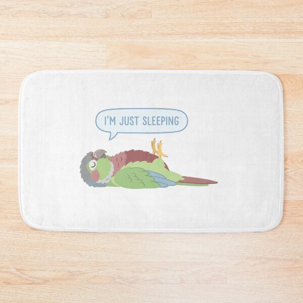 Item preview, Just Sleeping Funny Green Cheek Conure On Back designed and sold by Petzzz.
