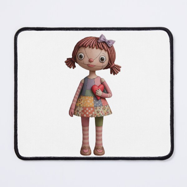 Item preview, Patchwork Doll Holding Heart designed and sold by Arcadia World.