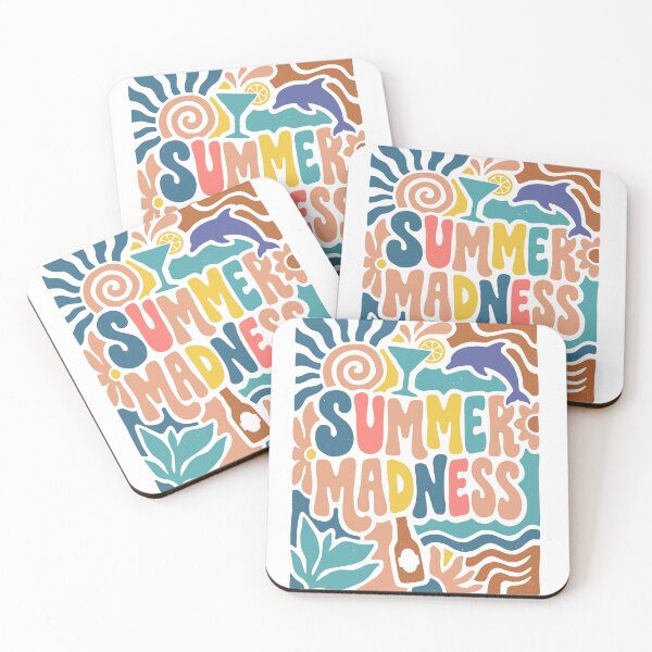 Item preview, Summer Madness - Retro Gouache Sun & Sea Illustration designed and sold by SoulTreasures.
