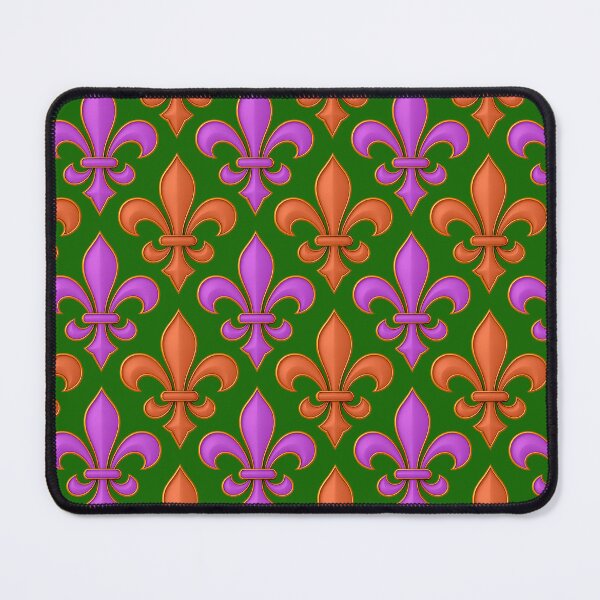 Item preview,  Green Orange Purple Fleur-de-lis Design designed and sold by PatternTitan.