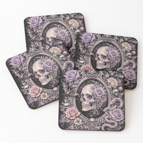 Item preview, Dark Elegance – Baroque Skull, Roses and Mystic Serpent designed and sold by ABsoluzen.