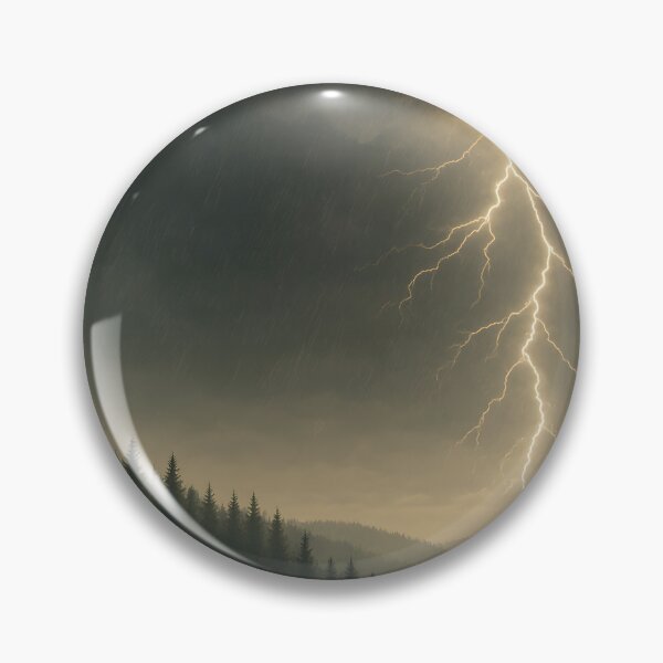 Item preview, Thunderstorm over the forest with lightning (AI generated) designed and sold by MS - AI - creative.