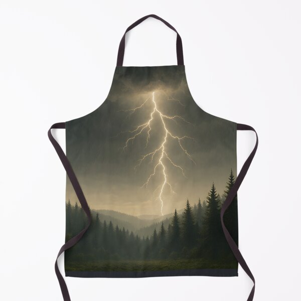 Item preview, Thunderstorm over the forest with lightning (AI generated) designed and sold by MS - AI - creative.