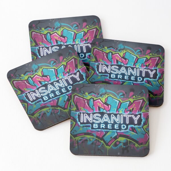 Item preview, INSANITYBREED "NEON GRAFFITI" Cyberpunk Streetwear Logo Tee designed and sold by INSANITYBREED.