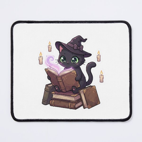 Item preview, Black Cat Reading Spell Book - Witchy Grimoire Gothic Sticker designed and sold by Hexed Whiskers.