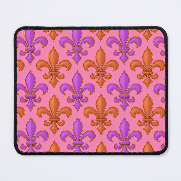 Item preview, Pink Orange Purple Fleur-de-lis Design designed and sold by PatternTitan.