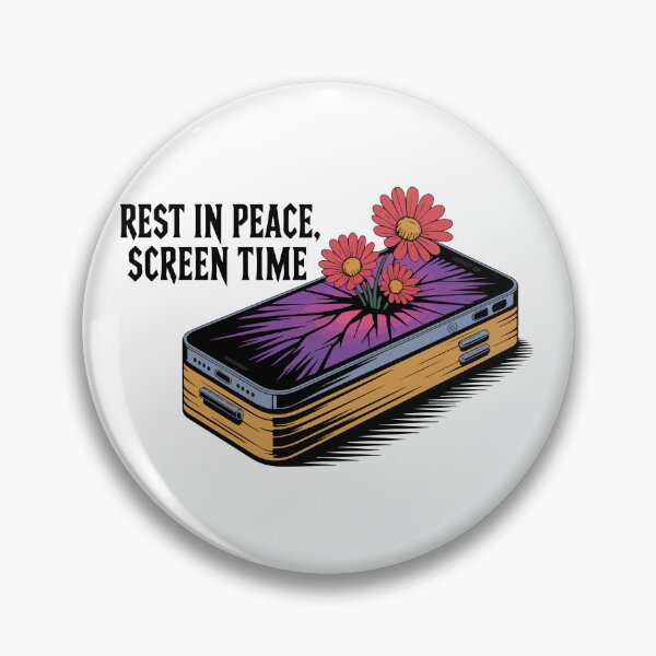 Item preview, Rest in Peace Screen Time Floral Digital Detox designed and sold by PixelWaveBD.
