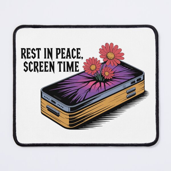 Item preview, Rest in Peace Screen Time Floral Digital Detox designed and sold by PixelWaveBD.