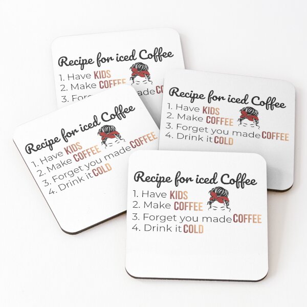 Item preview, Recipe for Iced Coffee Funny Mom Life Shirt | Running on Coffee & Chaos designed and sold by lielie99.