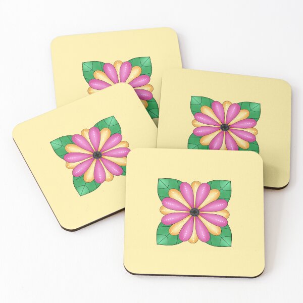 Item preview, Pink and Yellow Flower designed and sold by NotPrettyinPink.