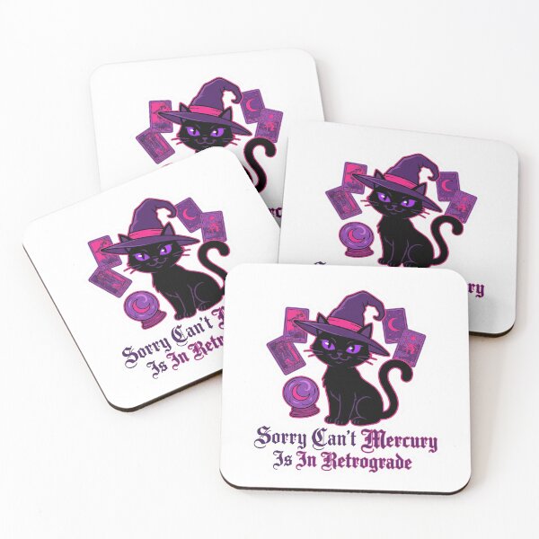 Item preview, Sorry Can't Mercury Is In Retrograde - Witchy Black Cat Astrology designed and sold by Hexed Whiskers.