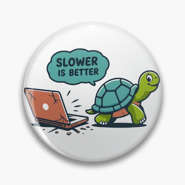 Item preview, Slower is Better Turtle Digital Detox Laptop designed and sold by PixelWaveBD.