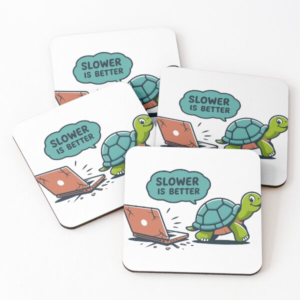 Item preview, Slower is Better Turtle Digital Detox Laptop designed and sold by PixelWaveBD.