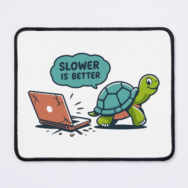 Item preview, Slower is Better Turtle Digital Detox Laptop designed and sold by PixelWaveBD.