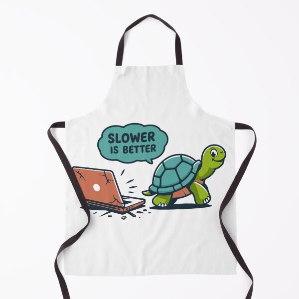 Item preview, Slower is Better Turtle Digital Detox Laptop designed and sold by PixelWaveBD.